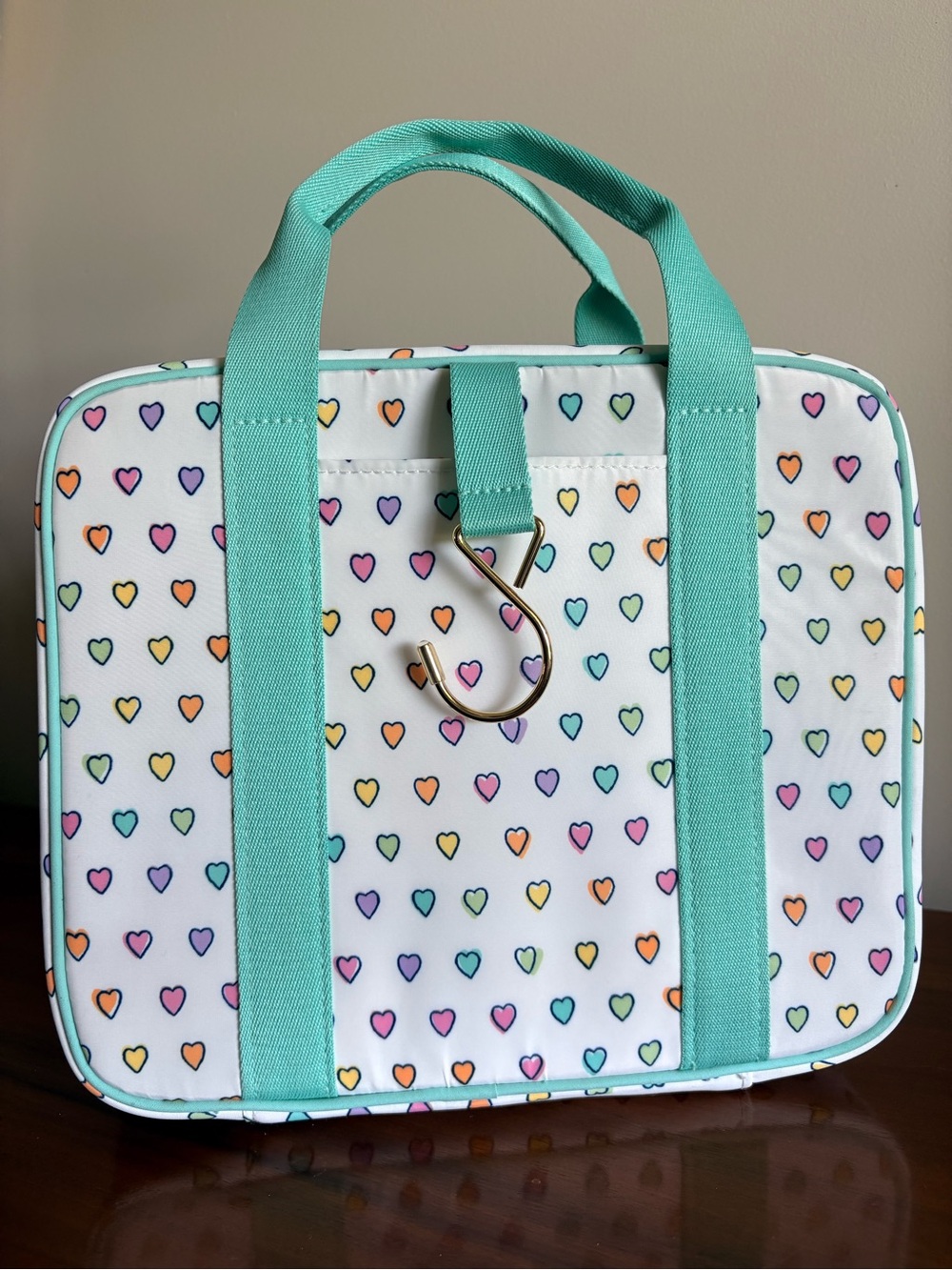 Roller Rabbit Disco Hearts Wave Hanging Toiletry Bag New With Tags - Picture 2 of 8